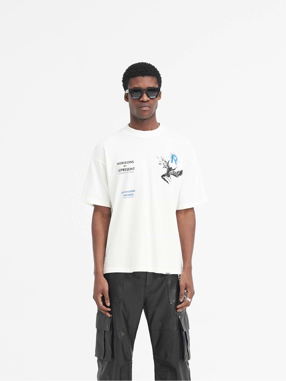 Represent Greek Icarus graphic flat white tshirt SZ S
